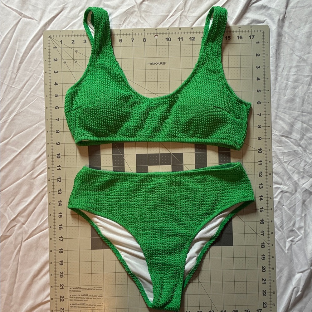 Green Bikini - L top, M bottom
